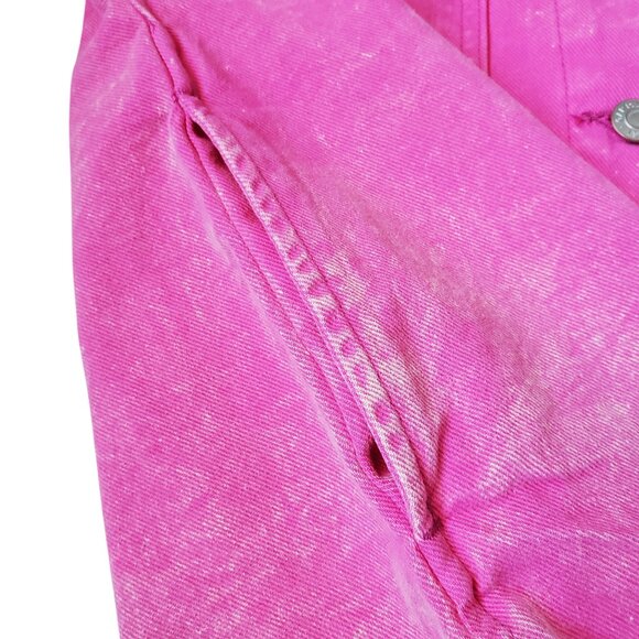 Gap Denim Utility Shirt Jacket with Washwell Color Pink Size Small - Picture 8 of 8